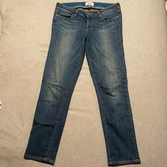 Paige dark wash straight leg jeans - Picture 1 of 4